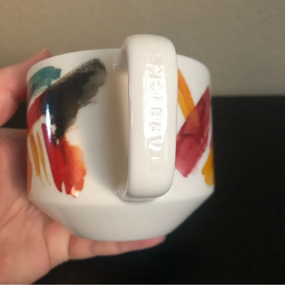 Starbucks Coffee Tea Mug Cup 05/08 2015 12 fl oz Artsy Abstract Colorful